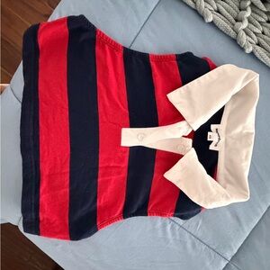 Superdown Red and Navy Striped Shirt
